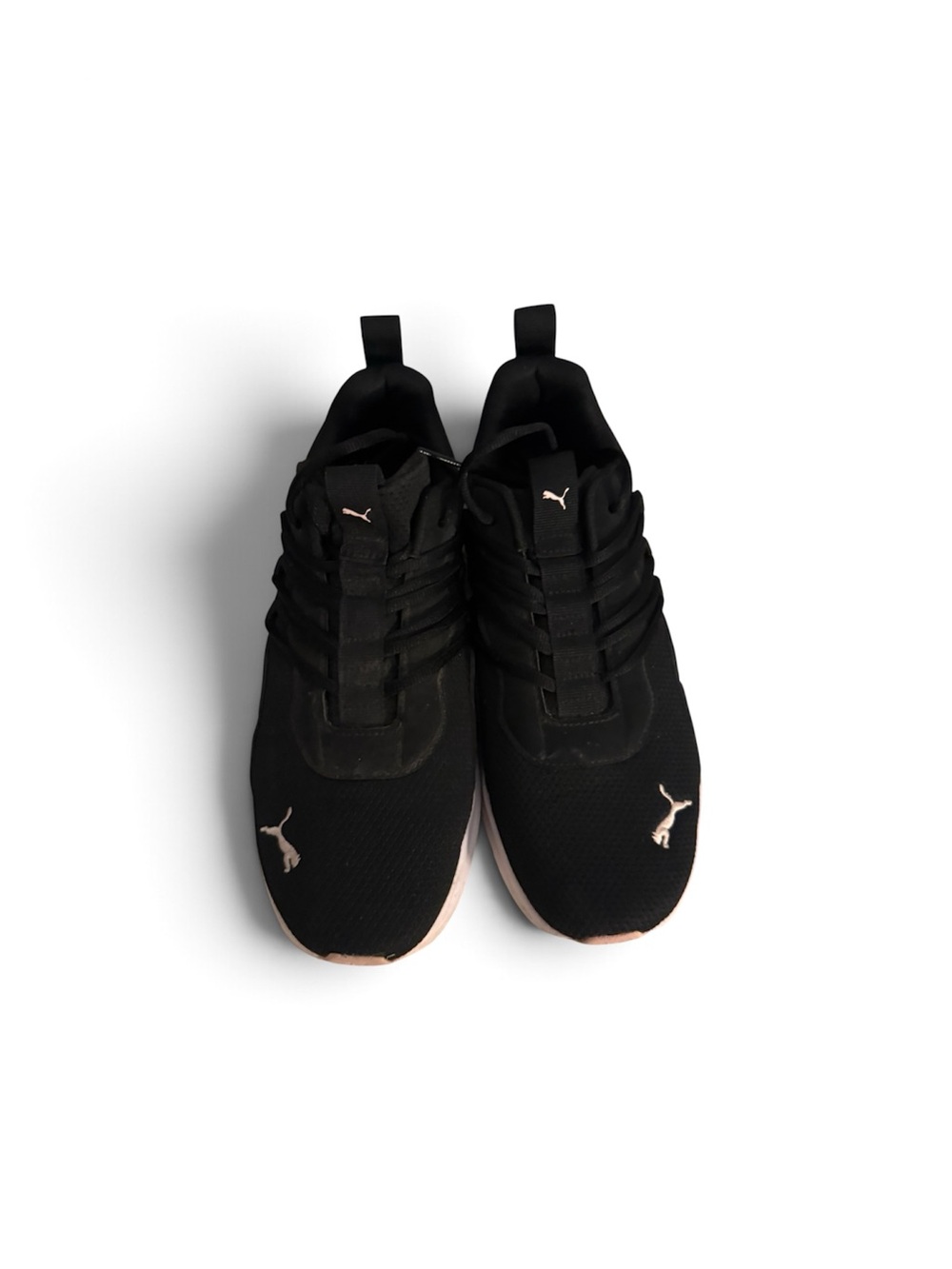 Puma Women's Black Sneakers with Rose Gold Logos